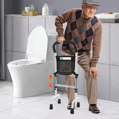 Standing Aid For Seniors, Adjustable Height Mobility Standing Aid Rail, With Anti-Slip Handle, Stand Assist For The Pregnant, The Disabled, The Elderly,136kg/299.83 Lbs Load-Bearing