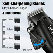 HIENA Multi-Functional Electric Hair Clipper Set For Men, Cordless Rechargeable Haircut Trimmer, Zero Gap T-Blade Beard Trimmer, Suitable For Beginner And Home Use, Gift For Boyfriend Or Father