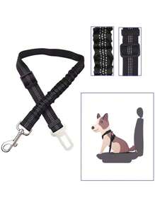 1pc Pet Car Restraint, Dog Leash, Cat Car Leash, Retractable Shock-Absorbing Reflective Strap Tether Leash, Forr Pet Travel!