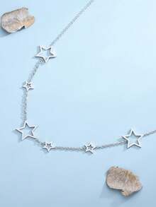 Collar con decoración de estrella - Plateado - Ver 3