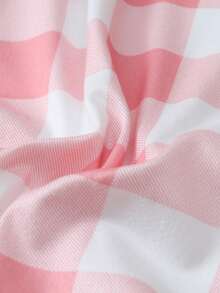 2点セット レディース夏パジャマ:半袖 ボタンシャツカラー ブラウス とショーツ、レッドチェック柄、カジュアルルームウェア、春夏 - レッド - チェックする 9