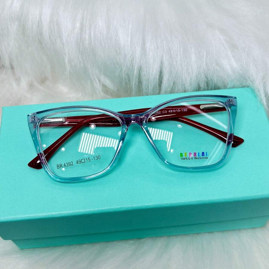 Children's Glasses For Prescription Acetate Square Cat Eye Girl Colorful Fashion 4392 - Trong sáng - Xem 1