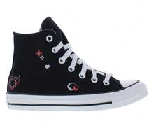 Converse Chuck Taylor All Star Y2K Heart Womens Shoes - Black/Vintage White - View 1