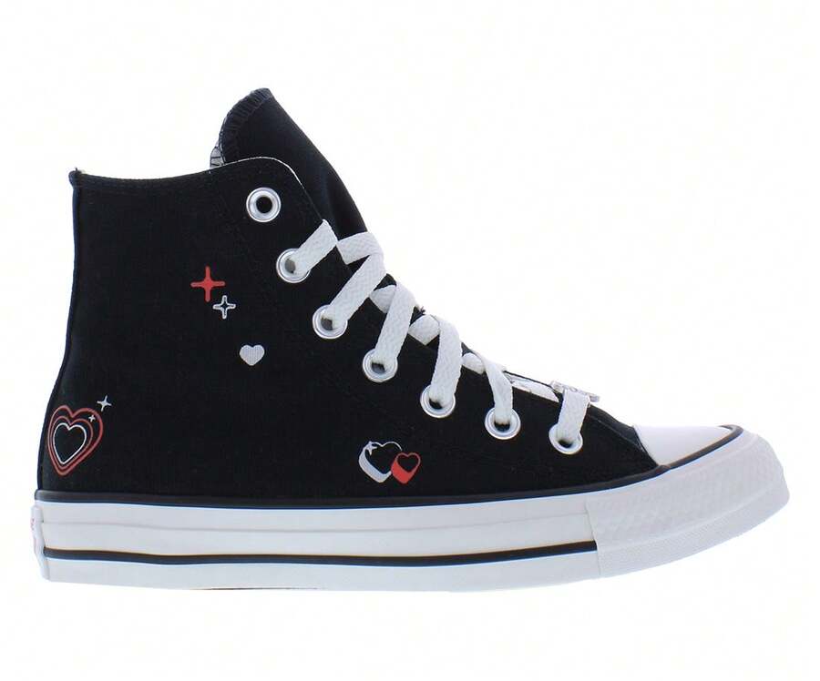 Converse Chuck Taylor All Star Y2K Heart Womens Shoes - Black/Vintage White - View 1