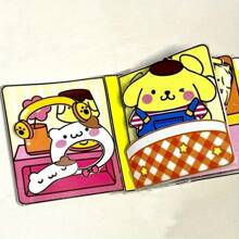 Sanrio 3 PiecesSanrio Kullomi And Sago Lulu DIY Quiet Book Set - My Melody Craft Kit, Reusable Art And Handmade Toys, Perfect Birthday Or Valentine's Day, Chinese New Year, Christmas, Easter And Other Holiday Gifts For Women (This Product Is A Quiet Book Made By Myself. The Picture Shows The Finished Product After DIY. The Actual Product Is A Book With Three Sheets Of Paper. The Paper (Tu'an) Is Placed Randomly. Please Be Careful If You Mind)