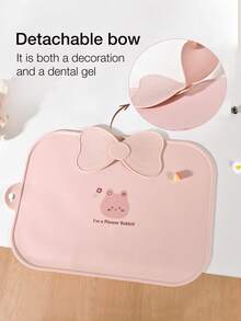 Conjunto de Utensílios de Silicone para Bebê, Jogo Americano Personalizado, Cinto, Babador, Tigela, Colher, Gravata Borboleta, Suprimentos de Alimentação Anti-Sujeira e Anti-Queda, Adequado para Bebês Meninos e Meninas em Todas as Estações - Multicolorido - Visão 6