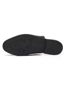 Dép nam mới đơn giản màu trơn khóa kim loại thoáng khí chống trượt thoải mái đi biển cắm trại tiệc giày đa năng - màu đen - Xem 7