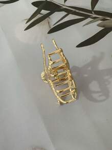 1 Stück elegante Mode Damen Haarspange mit Seestern Dekor, Metall in Gold, geeignet für Zuhause und Reise-Haarstyling, Geschenk für Damen Haarspangen, Haarklemmen, Haarklammern, Haargreifer