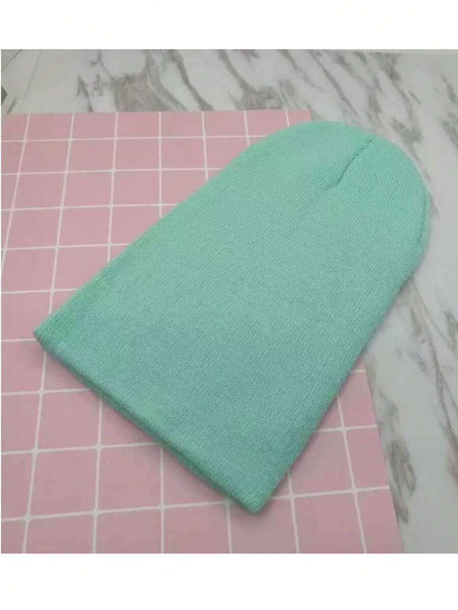 MilyModa Winter Hat, Cold Cap, Without Embroidery For Adults, Beret Cap - 薄荷綠 - 查看 1