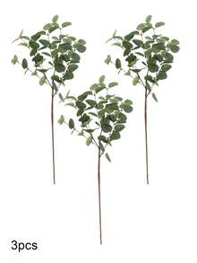 1/3/6 Pcs 33.3'' Eucalyptus Stems Greenery Stems Eucalyptus Leaf Spray In Green Silk Plastic Plants Floral Artificial Plants For Home Party Wedding Decoration, Tall Faux Silver Dollar Eucalyptus Leaf Branches Greenery Stems Decorations For Home Wedding Party Centerpieces Floral Arrangements - Green - View 15