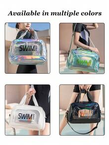 1 件全息防水干湿分离斜跨单肩包，短途旅行/海滩/健身房用手提包 - 彩色 - 查看 7