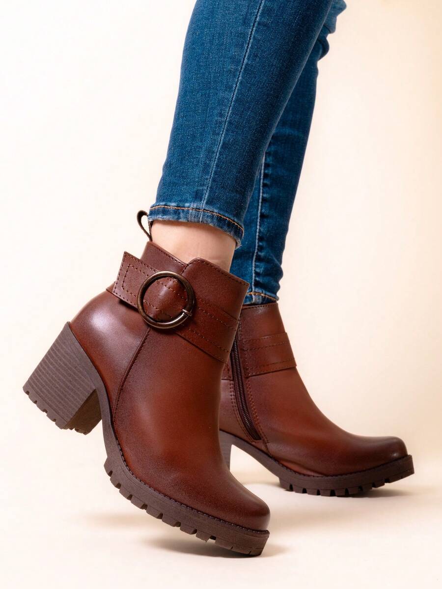 Women Ankle Boots & Booties - Brown - View 1