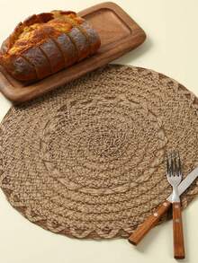 1/4/6/12 件波西米亚风格编织亚麻餐垫，圆形餐桌垫，适用于家庭厨房，适合节日聚会、生日、派对、乡村、户外用餐、家居装饰、卧室、所有季节