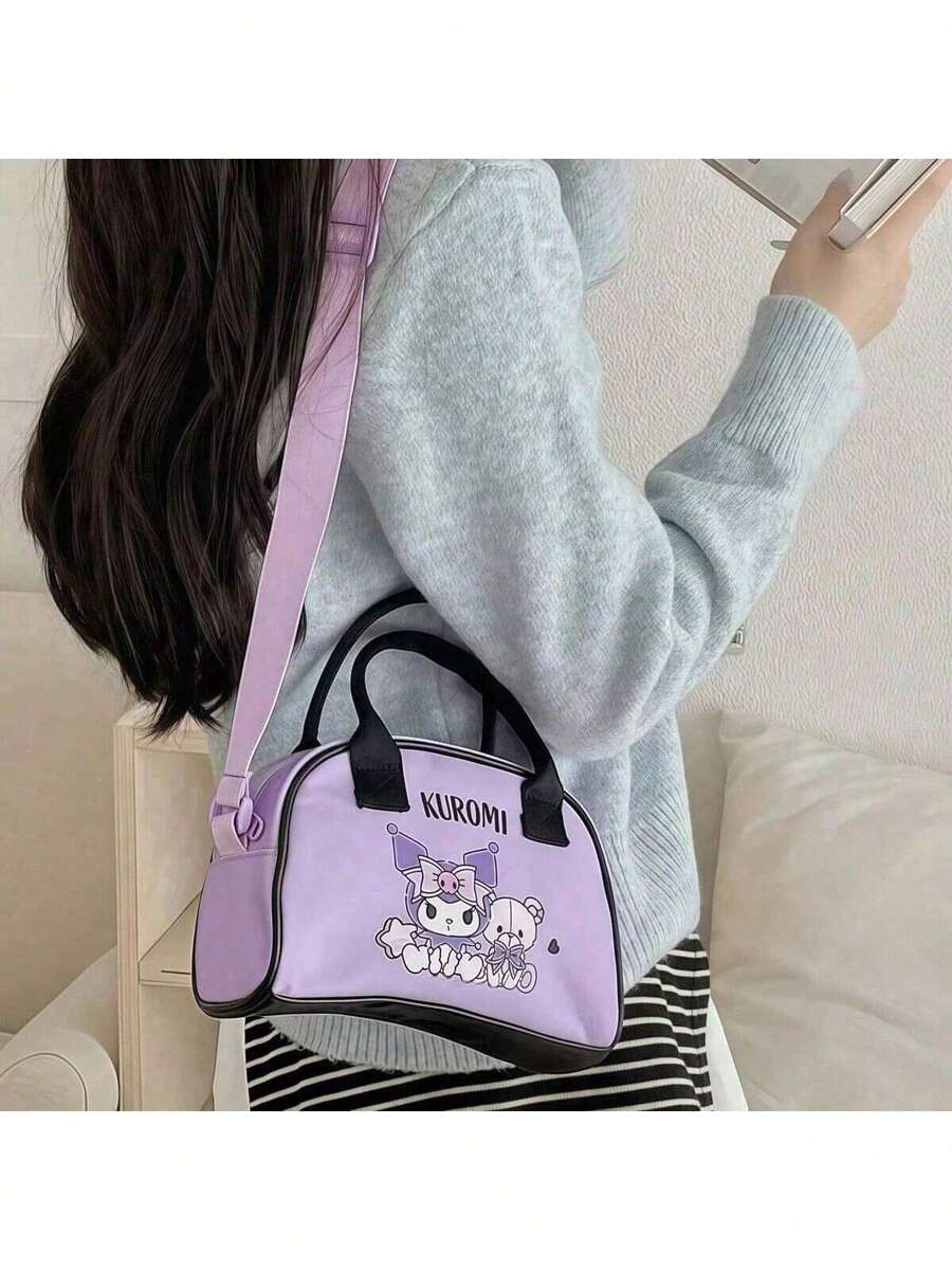 Sanrio Borsa Boston e borsa a tracolla mini Hello Kitty, stile carino e femminile, ufficialmente concessa in licenza da Sanrio, adatta per il pendolarismo e il casual, adorabile, per forniture scolastiche, back to school