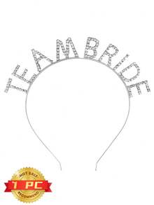 37/1/5/10/25PCS Crystal Rhinestone Headbands, TeamBride Headbands, Bridal Team Headbands, Bachelorette Party Bridal Shower Decoration, Wedding Bridesmaid Headbands, Wedding Decoration,Bride Tribe Party Set, "Bride" Headband, Veil, "Bride To Be" Sash, 10 "Teambride" Sashes, Tattoos