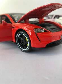 ESCBBXX 1pc Zinc Alloy Die-Cast Exterior Sports Car Model Toy, 6.18"L X 2.44"W X 1.77"H, 1:32 Scale Realistic Miniature, Detailed Interior, Rolling Tires, Openable Doors & Hood, Sound & Light Effect, Suitable As Boys, Children Gift, Collection