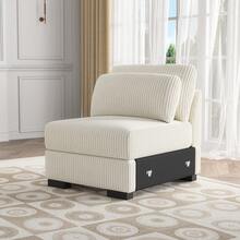 Sofa Set, Modular Sofa, 2-Seater Sofa, Double Sofa, Single Sofa, Ottoman, Loveseat Sofa With Cushions, Loveseat Sofa For Living Room, Bedroom, Corduroy Fabric, 180 X 87 X 85 Cm, Beige - 杏色 - 查看 4