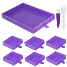 1 set Bandejas de clasificación de cuentas de plástico, bandeja para pintura de diamantes, accesorios de placa de cuentas para pintura de diamantes DIY, herramientas para pintura de diamantes