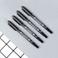 100 szt./70 szt./30 szt./10 szt./4 szt./1 szt. Dwustronny marker permanentny – alkoholowy i oleisty, czarny, z cienką i skośną końcówką, nie rozmazuje się, nadaje się do malowania, szkicowania – artykuły biurowe, szkolne i biurowe.