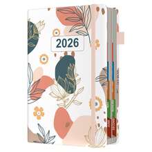 Sailingvan 1 本日记本 2026 年每日一页 A5，从 2026 年 1 月到 2026 年 12 月，带月视图的预约簿，带松紧带封口，笔环，彩色标签，内袋，A5（5.7 英寸 X 8.3 英寸）