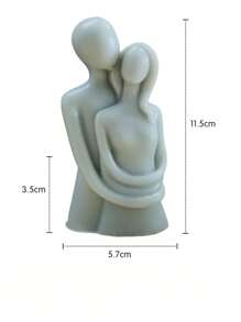 1 pezzo Candela con scultura a forma di coppia abbracciata, realizzata a mano, adatta come regalo per matrimonio, festività, San Valentino; decorazione di atmosfera romantica da tavolo per camera da letto, scultura di coppia abbracciata fatta a mano, candela per proposta di matrimonio