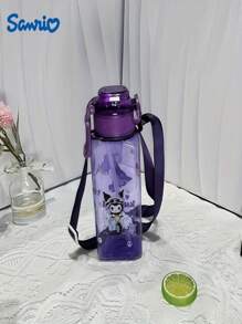 Sanrio قدح قهوة محمول 800 مل/27 أونصة مقاوم للحرارة العالية من مادة البي سي مع رسومات كارتونية جميلة من سانريو (سيناموroll, ميلودي, كورومي) مناسب للاستخدام اليومي والسفر والعمل، هدية عيد ميلاد جيدة