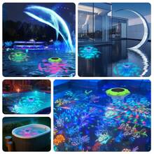 Solarschwimmende Poolbeleuchtung, RGB-Farbwechsel schwimmende Poolbeleuchtung, IP68 wasserdichte schwimmende Solar-LED-Poolbeleuchtung, die aufgehängt werden kann, geeignet für Sommerpools, Whirlpools, Hochzeiten, Wege und Partydekorationen.