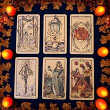 Feydor Tarot, Codzienne Czytanie Tarota, Gra Karciana Wizard's Fate, Rozrywka Rodzinna, Gra Planszowa, Wróżenie, Prezent z Kartą Tarota, Nadaje Się Na Prezenty Na Boże Narodzenie, Halloween I Święto Dziękczynienia Dla Przyjaciół