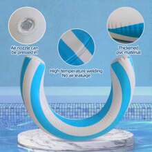 1 buc plutitor gonflabil în formă de val pentru piscină - plutitor gonflabil curbat pentru piscină, pentru petreceri în curte, de vară, obligatoriu