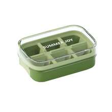 1 pieza Molde de cubitos de hielo para refrigerador, fácil liberación, anti-olores, 6 cubos
