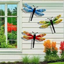 1 件/3 件大号 14 英寸金属蜻蜓装饰，适用于室内外花园、庭院、栅栏、墙壁、工艺品、节日装饰