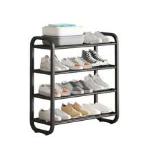 Schuhregal, 4 Ebenen Schuhschrank, Schuhstände, Schuhablage aus Kunststoff, Schmales vertikales Schuhregal, Ständerregale, 60*23*58cm, für Flure, Räume
