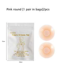 1/3 Pares de Tampas de Mamilo Reutilizáveis de Silicone Sem Costura - Invisíveis, Autoadesivos, Patches Femininos Anti-Protrusão Para Seios - Acessórios de Sutiã Confortáveis, Respiráveis e Fáceis de Limpar