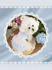 1 pezzo Elegante vestito da ballerina in tulle per cani, vestito da principessa senza maniche per outfit da festa romantico, adatto per cani piccoli, gatti, fresco in primavera/estate