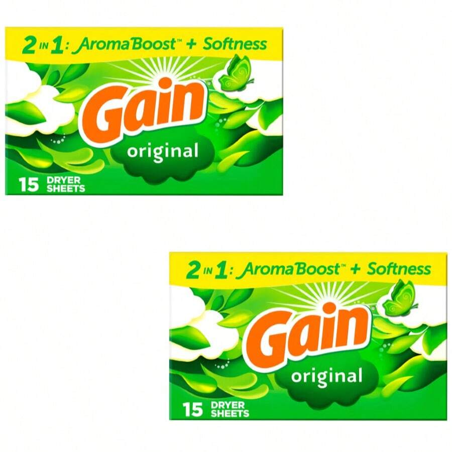 Gain Original Fabric Softener Dryer Sheets 15 Ct 2 In 1 Arima Boost+ Softness Pack Of 2 - 彩色 - 查看 1