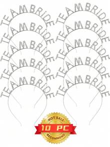 37/1/5/10/25PCS Crystal Rhinestone Headbands, TeamBride Headbands, Bridal Team Headbands, Bachelorette Party Bridal Shower Decoration, Wedding Bridesmaid Headbands, Wedding Decoration,Bride Tribe Party Set, "Bride" Headband, Veil, "Bride To Be" Sash, 10 "Teambride" Sashes, Tattoos