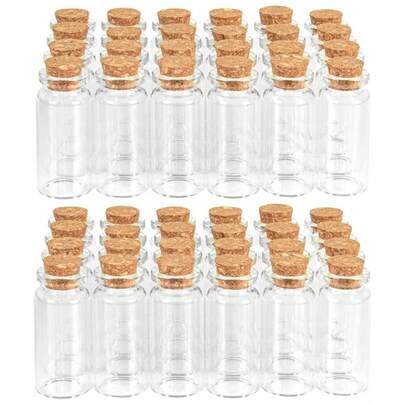 Glass Bottles With Cork 5/30/50Pcs 10ml Spell Jars Potion Bottles Halloween Decor Wish Bottles For BabyShower Wedding Favors Party Decoration DIY Art Storage Accessories