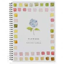 Caderno de aquarela para iniciantes, projetos de pintura simples, ótimo para flores, penas e animais, para acalmar, tranquilizar e inspirar os amantes da pintura. Caderno de aquarela para materiais escolares, volta às aulas.