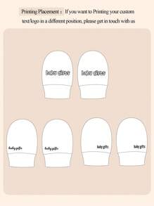 1 paar aangepaste naamlogo babywanten, pasgeboren zachte katoenen ziekenhuishandschoenen, geschikt voor jongens, meisjes, alle seizoenen, multifunctioneel, decoratief, letter, stijlvol, zacht, modern, kleurrijk, kawaii, schattig, casual, aangepast, gepersonaliseerd, uniek, op maat gemaakt, babycadeaus, ideale cadeaus voor hem, ideale cadeaus voor haar, zoon, dochter