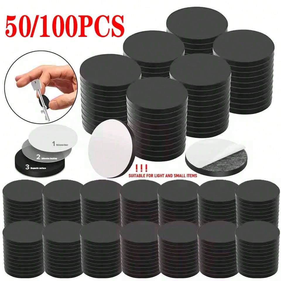 Easy Peel 0.8 Inch Magnetic Dots - Peelable And Reusable Magnetic Dots, Flexible Magnets For Photos, Crafts Etc. - Durable, Easy To Use Paper Sheets - Versatile And Durable - Made Of Rubber