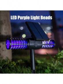 3pcs Solar Powered Mosquito Killer Lamp, Outdoor Waterproof Courtyard Lamp - Ground Inserted Lawn Lamp, Mosquito Repellent Lamp, Automatic Sensing Lighting, Garden Camping Mosquito Prevention