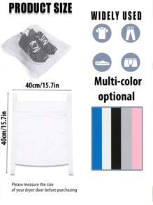 1pc Reusable Laundry Wash Bag For Shoes & Clothes, Adjustable Dryer Strap, Protects From Deformation & Quiet, Mini Wash Bag Available For Household, Dorm, Apartment, Laundromat, Hotel