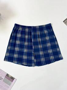 4pcs/Set Men's Plaid Print Stretchy Loose Casual Shorts, Breathable Comfortable Pajama Pants, With Elastic Waistband, Multi-Color Combination