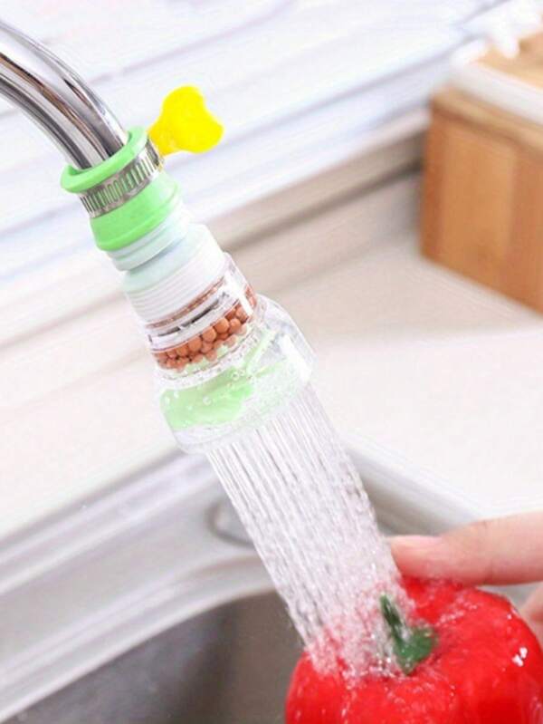 1/5 piezas Protector contra salpicaduras de grifo de cocina - Diseño flexible y giratorio del cabezal del rociador, plástico ahorrativo de agua para lavar frutas/verduras Vuelta al colegio