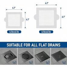 Disposable Hair Catcher Shower Drain Mesh Stickers, Hair Catchers Shower, 25 Pack, 3.5 Inch - Round - 6.1 Inch - 25 Pack - View 6