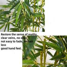 Árbol de bambú artificial, árboles artificiales en macetas con tronco realista y hojas de seda, plantas de bambú artificial para decoración interior y exterior en casa, oficina, restaurante.