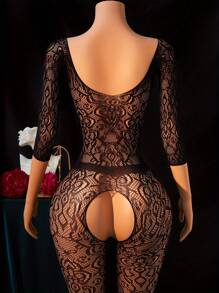 A Sexy Lingerie, Women's Sexy Skeleton Long-Sleeved Fishing Net Halter Leotard, A Must-Have For Fashion Lovers,Lingerie For Women,Sexy Lingerie For Women Naughty Outfits,Hand Washable,Lingerie For Women