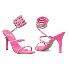 Domidona Women Heeled Sandals - 玫紅色 - 查看 6