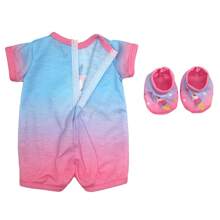 Vêtements de poupée avec motif animal mignon convenant aux poupées nouveau-nées de 13 à 18 pouces, accessoires de poupée nouveau-née de 43 cm, cadeaux de fête et d'anniversaire, poupée non incluse