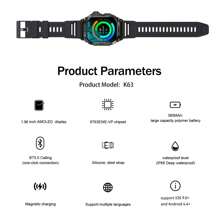 EIGIIS Reloj inteligente para hombres con brújula (responder/marcar llamada) pantalla AMOLED siempre activa de 1.96", reloj inteligente resistente para exteriores con monitoreo de sueño, monitor de actividad física para Android e iOS